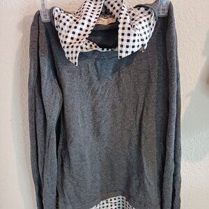 Grey sweater style top